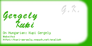 gergely kupi business card